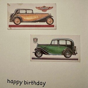 Cartões comemorativos "Vintage Card" feitos à mão (automóveis + veículos)