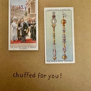 Cartões de felicitações artesanais "Vintage Cigarette Card" (Coroação do Rei Edward V)