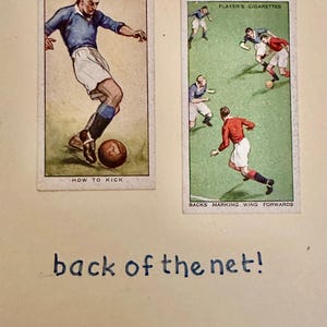 Cartões de felicitações artesanais "Vintage Card" (Futebol)