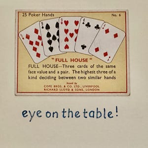 Cartões de felicitações artesanais "Vintage Card" (Poker)