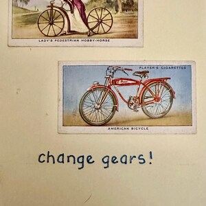 Cartes de voeux faites main « vintage Card » (vélo)