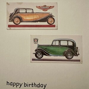 Cartões comemorativos "Vintage Card" feitos à mão (carros)