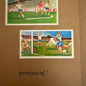 Cartões de felicitações artesanais "Vintage Cigarette Card" (Futebol)