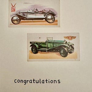 Cartões comemorativos "Vintage Card" feitos à mão (automóveis + veículos)
