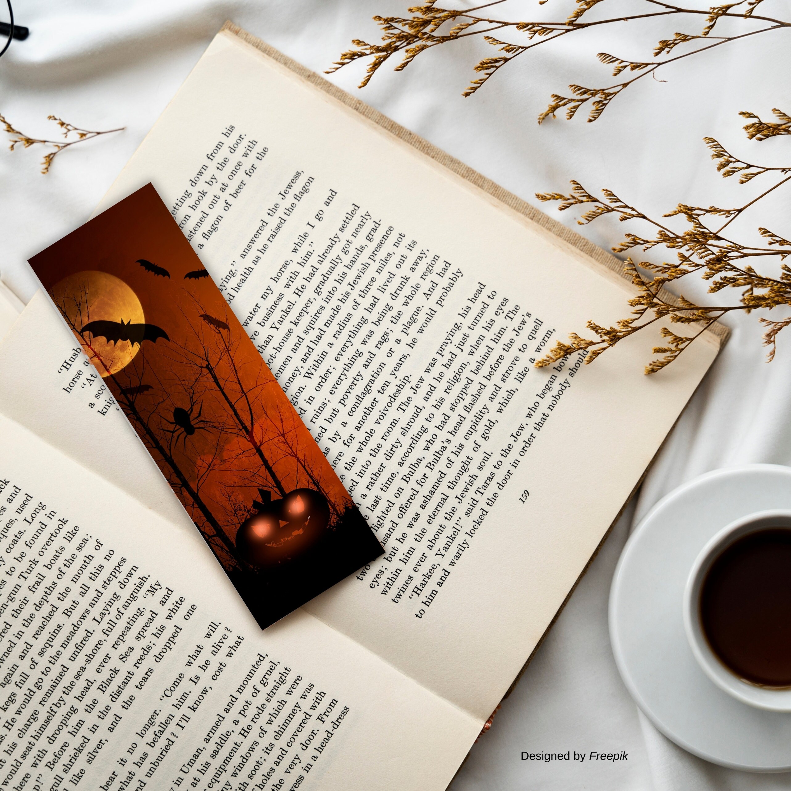 Printable Spooky Bookmarks - 4 Halloween Designs, Ready-to-print Book ...