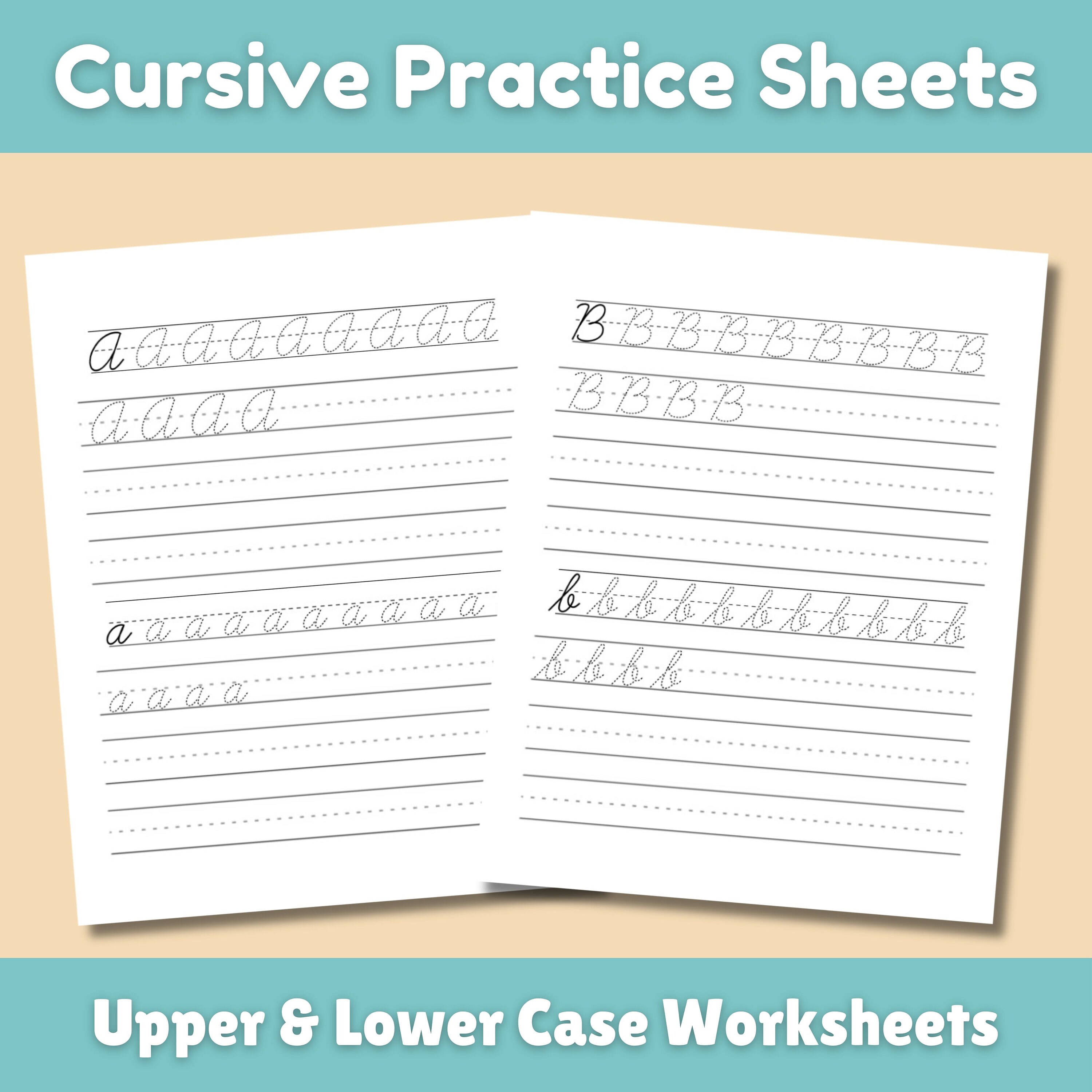 Printable Cursive Handwriting Practice Sheets Cursive Word Practice ...