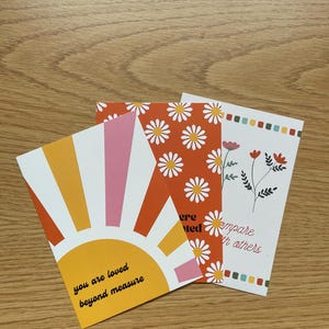 Stampe di positività / Citazione / Versetto della Bibbia / Confezione da 3