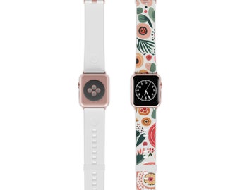 White Garden Party Watch Band for Apple Watch