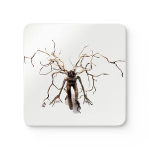 Tree Spirit Witchy Fae Creature Coaster set Home Decor Drinkware, Housewarming Gift, Nature Lover Gift, Rustic Coasters