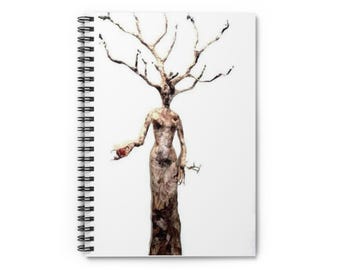 Künstlerischer Baumgeist Spiralblock - Perfekt für Naturliebhaber, Journaling, Geschenk für Künstler, Umweltfreundliches Design, einzigartiges Kunstwerk