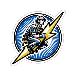 Lineman Sticker/ Blue Collar Work/ Funny Sticker