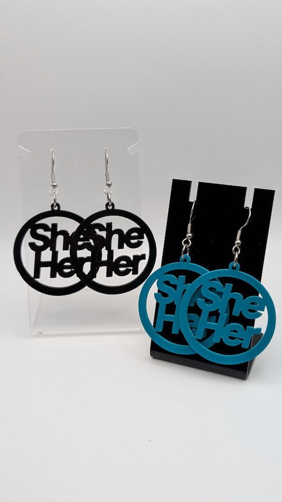 She/Her Pronoun Earrings