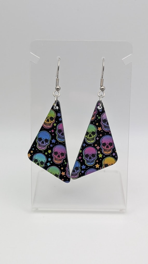 Neon Skull Earrings
