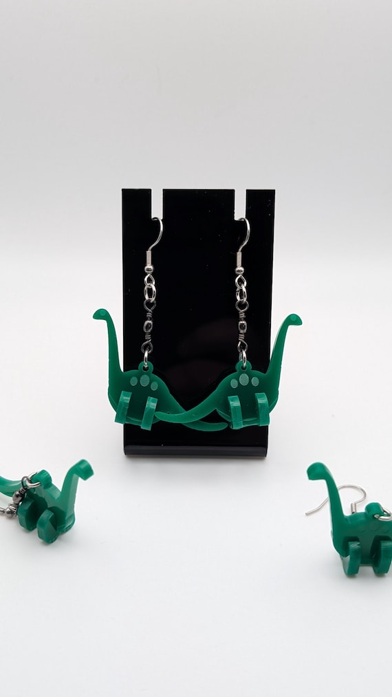 3D Dinosaur Earrings