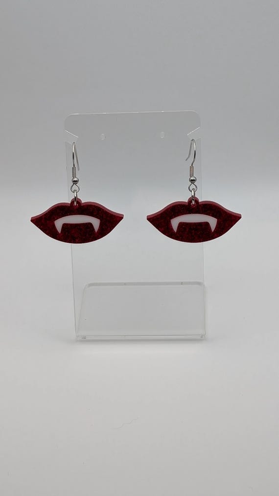 Laser-Cut Fang Earrings