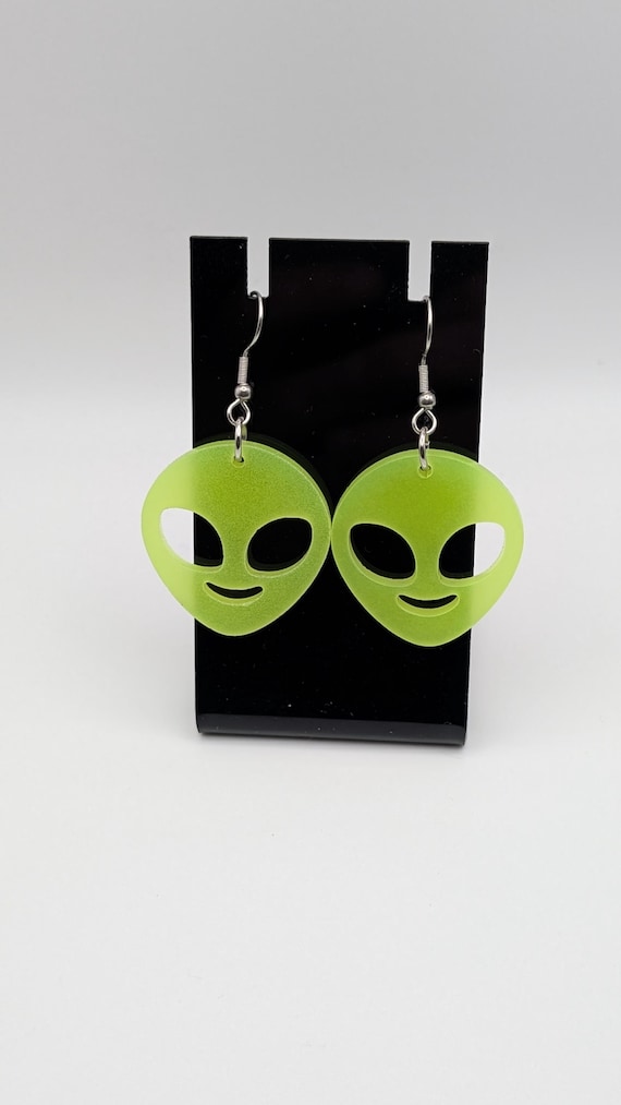 Glow-in-the-Dark Alien Earrings
