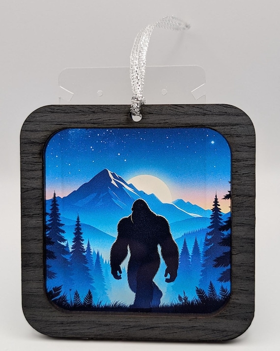 Laser-cut Bigfoot Ornament