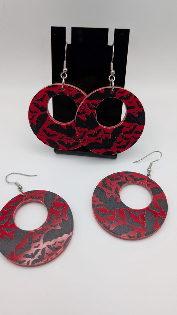 Bat Circles Earrings