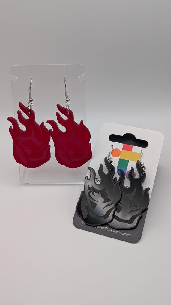 Fire Rose Earrings