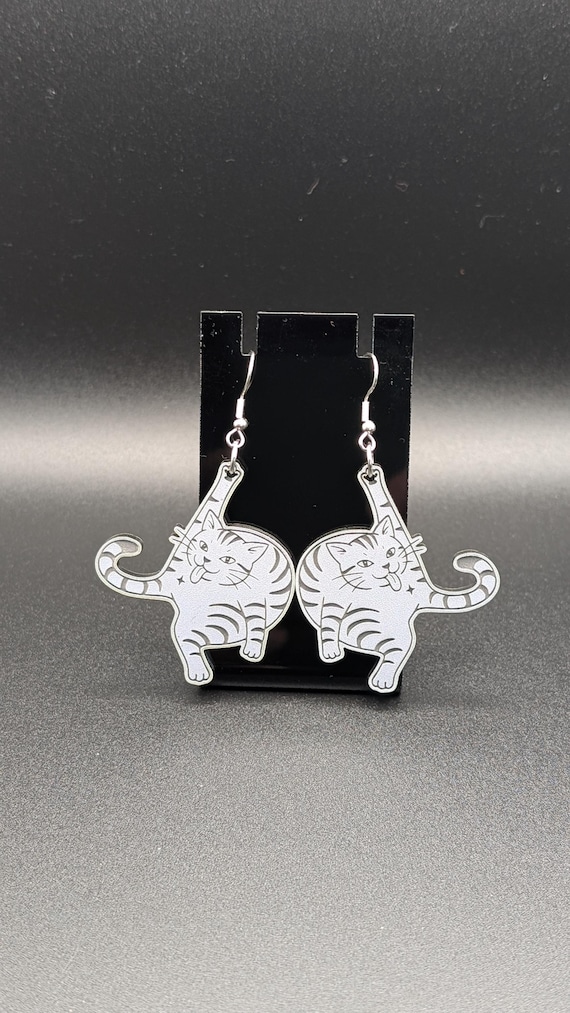 Cat Bath Earrings