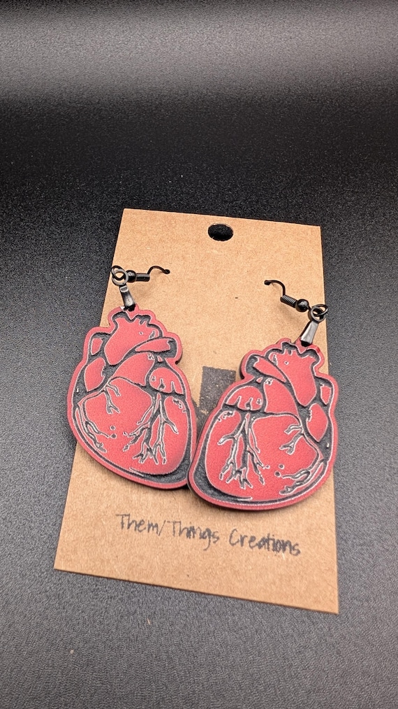 Anatomical Heart Earrings