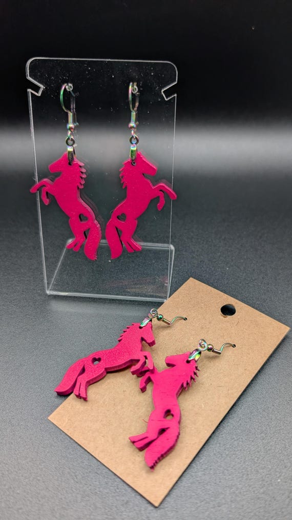 Pink Pony Earrings