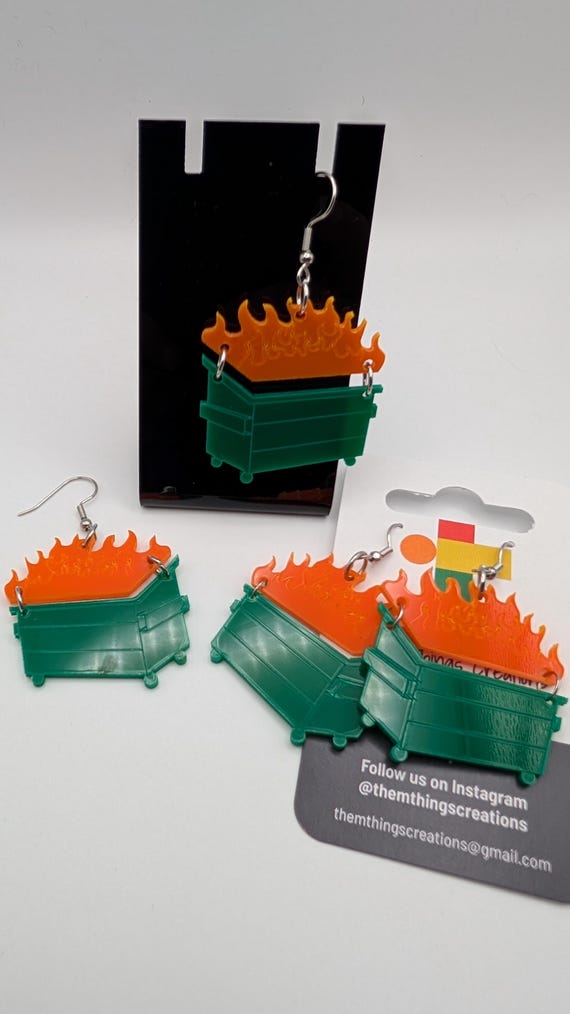 Dumpster Fire Earrings