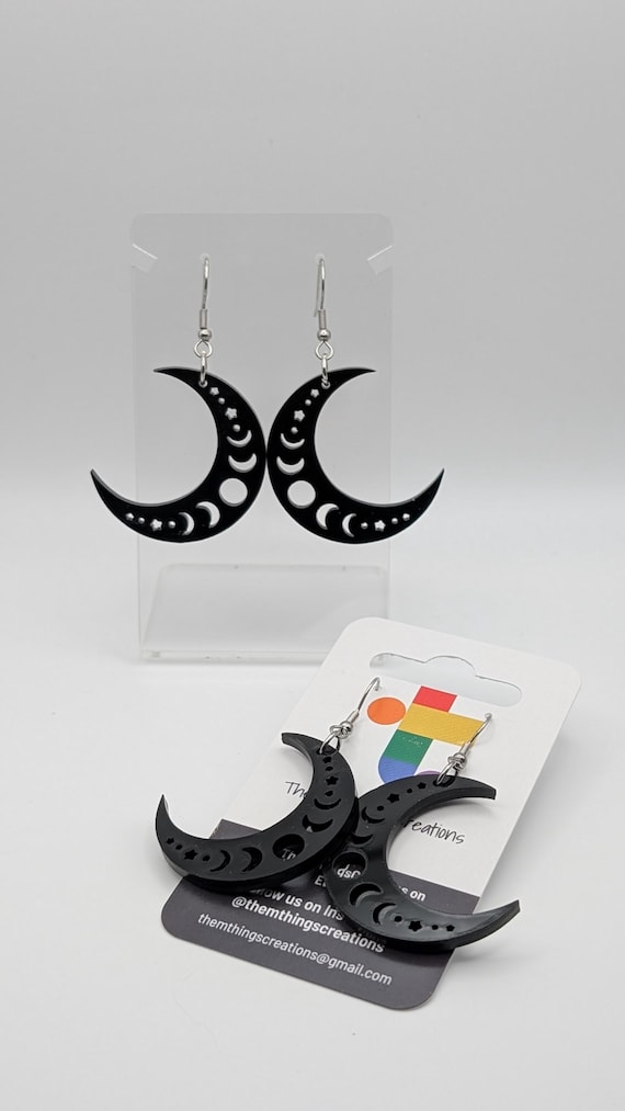 Crescent Moon Cycle Earrings