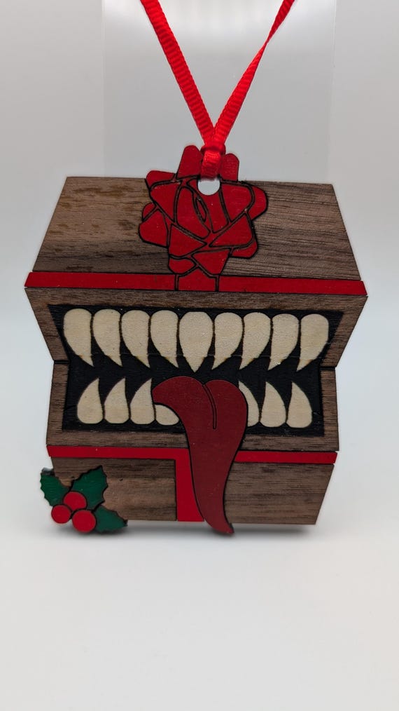 Walnut Mimic Ornament, Gamer Gift