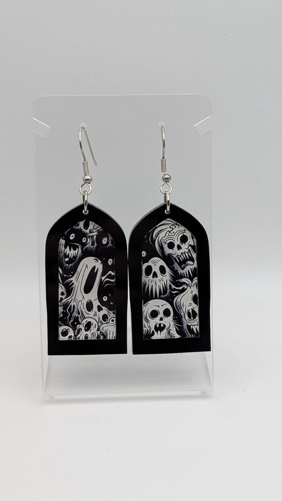 Laser-cut Haunted Window Earrings