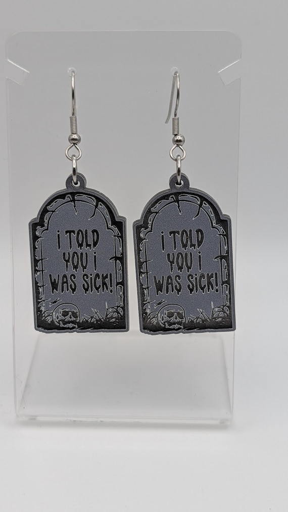 Funny Tombstone Earrings