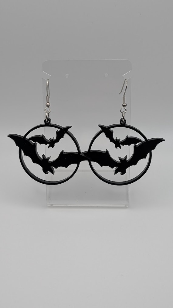 Bat Circle Earrings