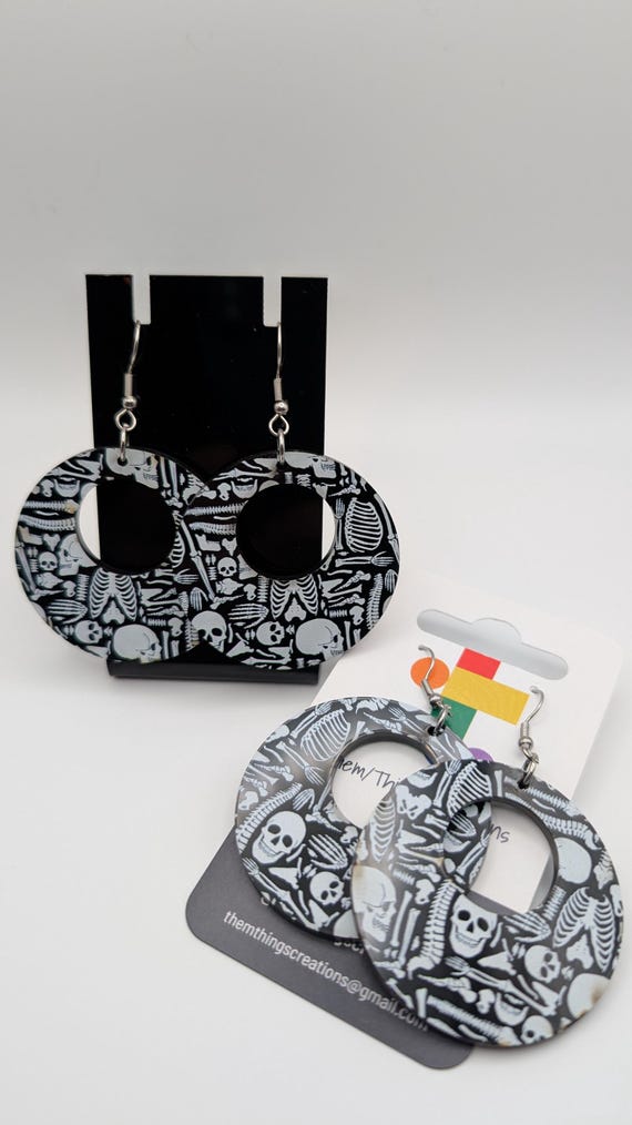 Skeleton Circle Earrings