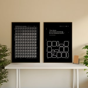 Mein Leben in Wochen | Digitaler Download | Lebens-Countdown-Poster | Motivierende Wandkunst | Druckbare Wandkunst | Heimdekoration