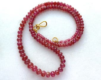 Supreme Pink Sapphire Necklace in Gold Fill...