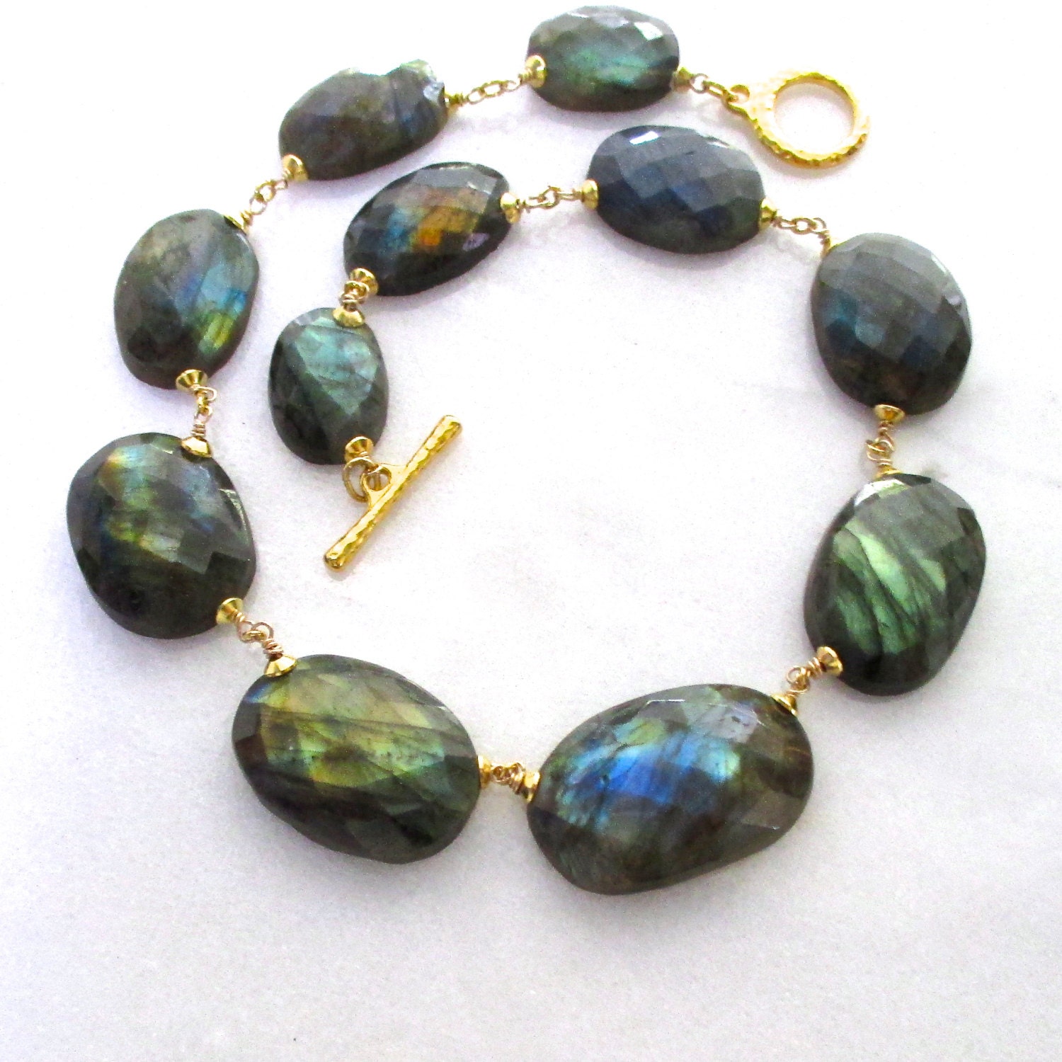 Magnificent Labradorite Necklace Intensely Multi-hued - Etsy