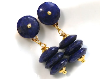 Blue Sapphire Earrings in 14k Gold Fill...