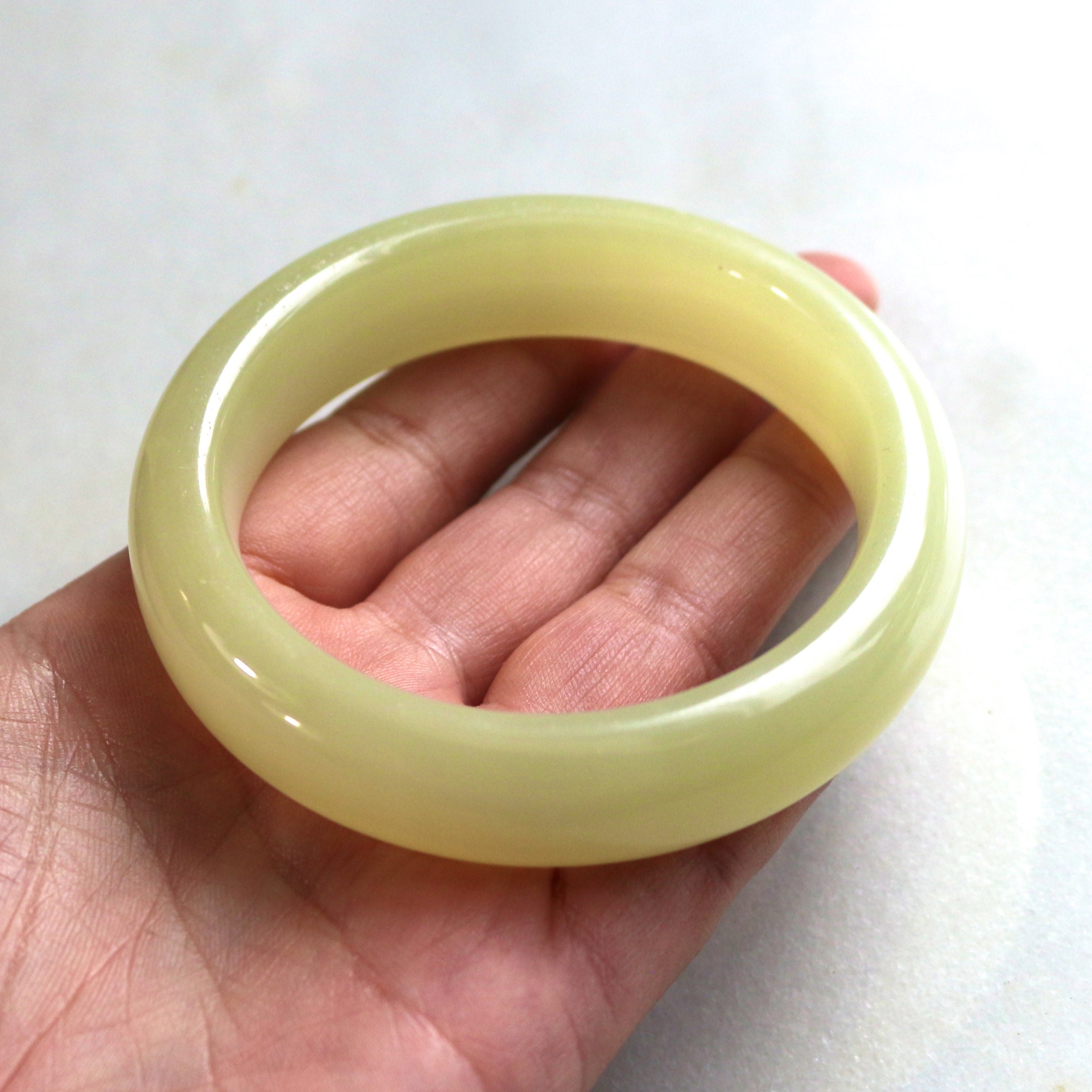 Genuine Green Jade Wide Bangle Bracelet Chunky Jade Bracelet | Etsy