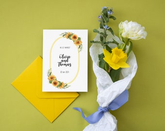 Wedding Set Sunflower | Wedding Elegant Set | Invitation Wedding | Table Number | Envelope Liners | Place Card | Table Plan | Wedding Menu |