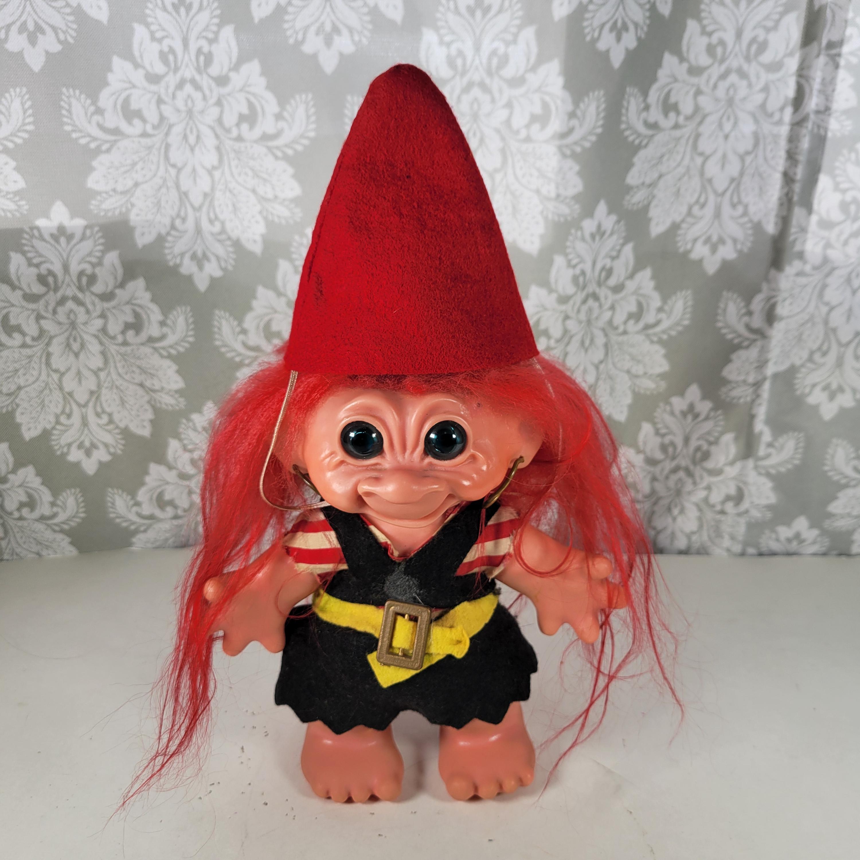 Poupée Troll DAM Things – Vache Avec Pis Et Cornes – Vintage 1960 – Chapeau Feutre