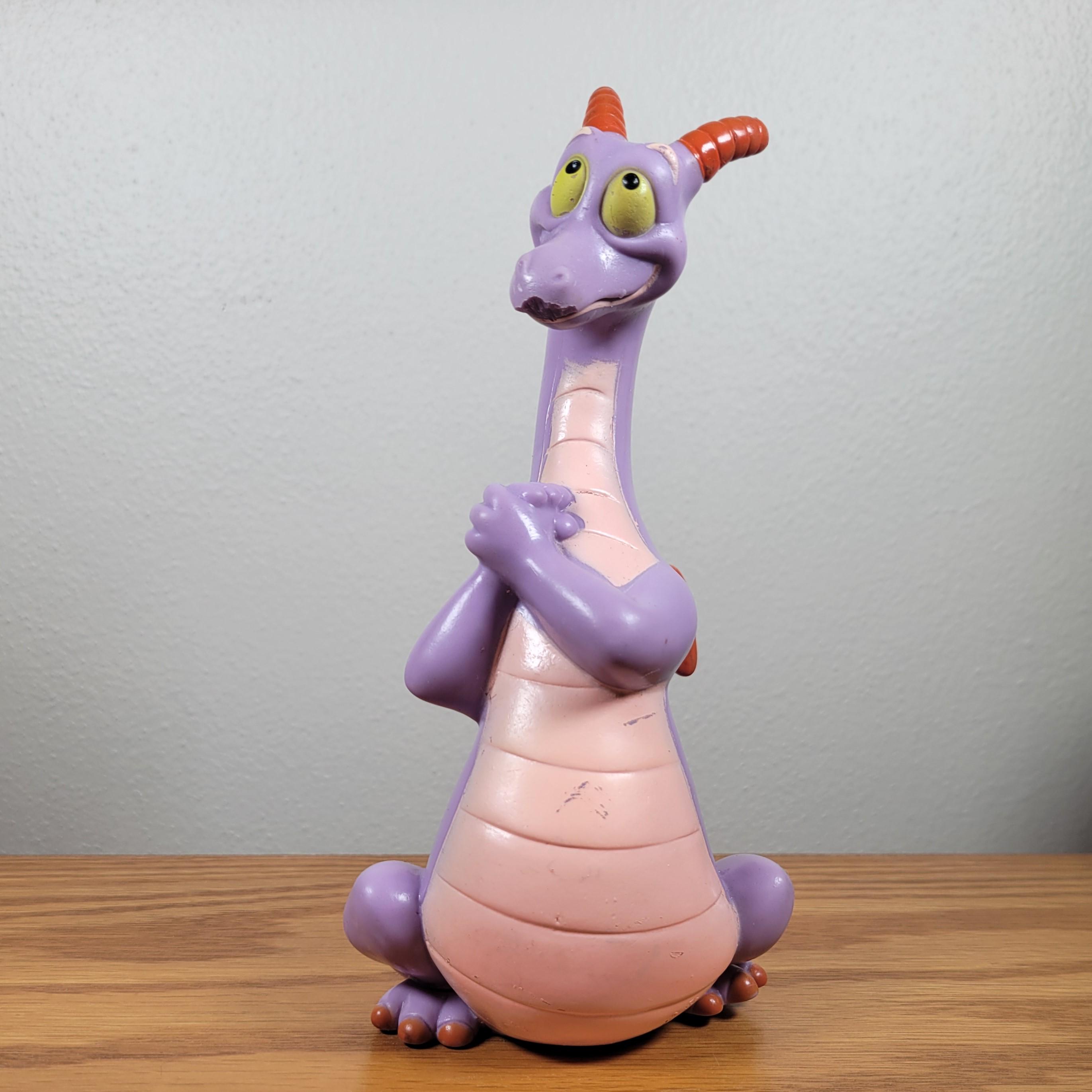 Vintage Figment Purple Dragon Rubber Squeaky Toy Walt Disney