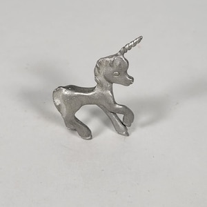 Vintage Unicorn, Horse, Standing, Little, Pewter, Figurine, Animal, Statuette, Vintage, Marked Bantea