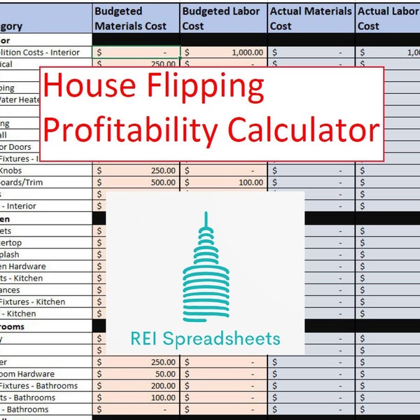 Picture of House Flipping Calculator - Calculate Fix & Flip Profit & ROI