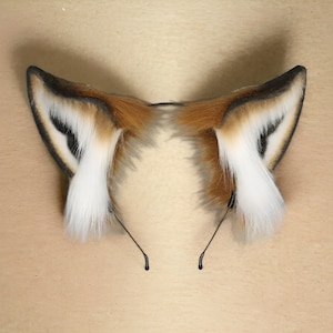 Fox Ears, Furry Costume, Animal Ears, Anime Cosplay, Realistic Fox Ear Headband, Therian Ears, Wolf Ears, Cat Ears, Furry Headwear, Faux Fur