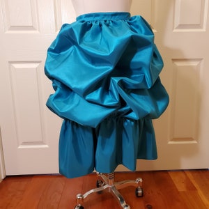 Teal and Aubergine Huffen Bustle Skirt Plus Size image 3