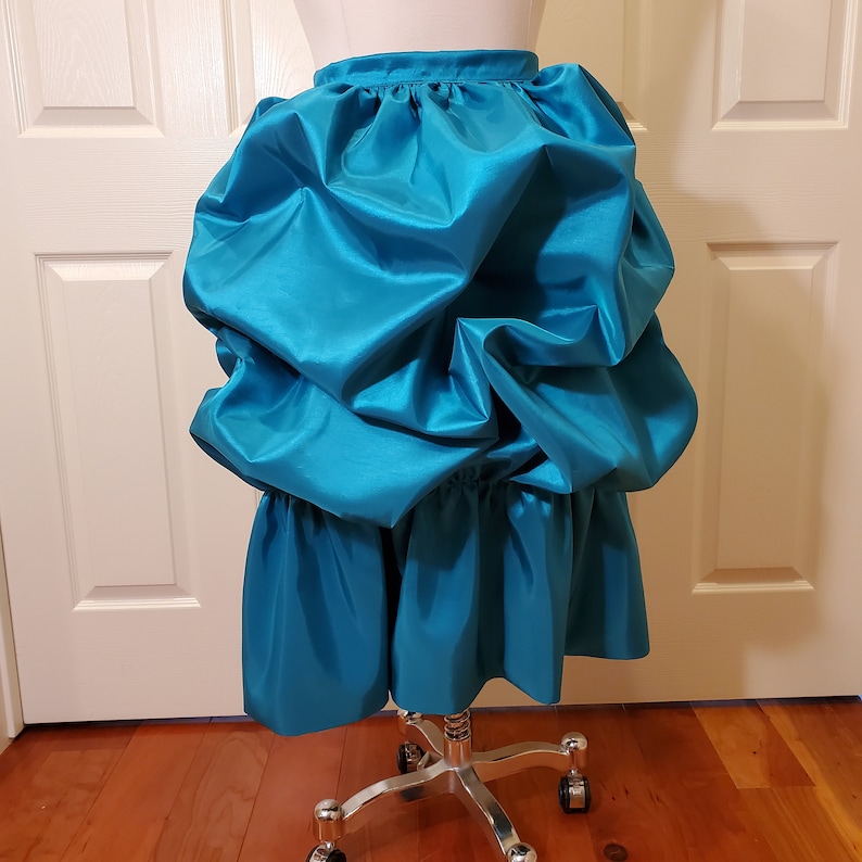 Teal and Aubergine Huffen Bustle Skirt Plus Size image 3