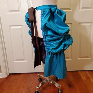 Teal and Aubergine Huffen Bustle Skirt Plus Size image 4