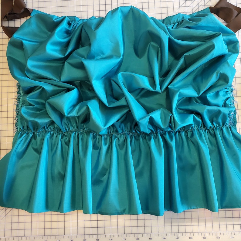 Teal and Aubergine Huffen Bustle Skirt Plus Size image 6