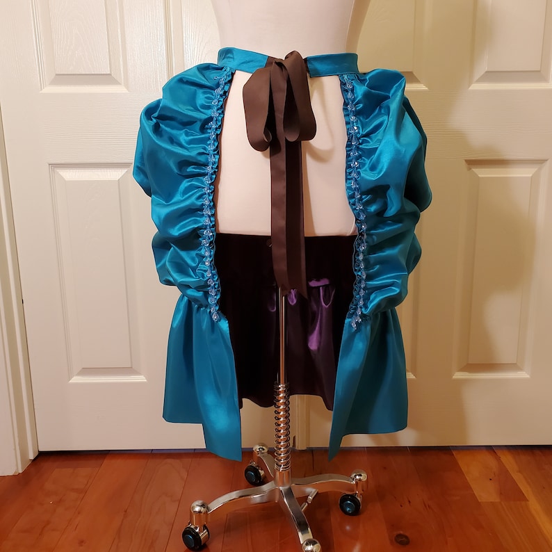 Teal and Aubergine Huffen Bustle Skirt Plus Size image 2