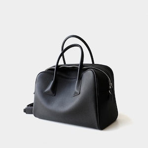 Minimal Tote Bag, Genuine Leather Shoulder Bag, Timeless Top Handle Bag